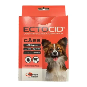 Ectocid Contra Pulgas e Carrapatos Para Cães Até 10kg