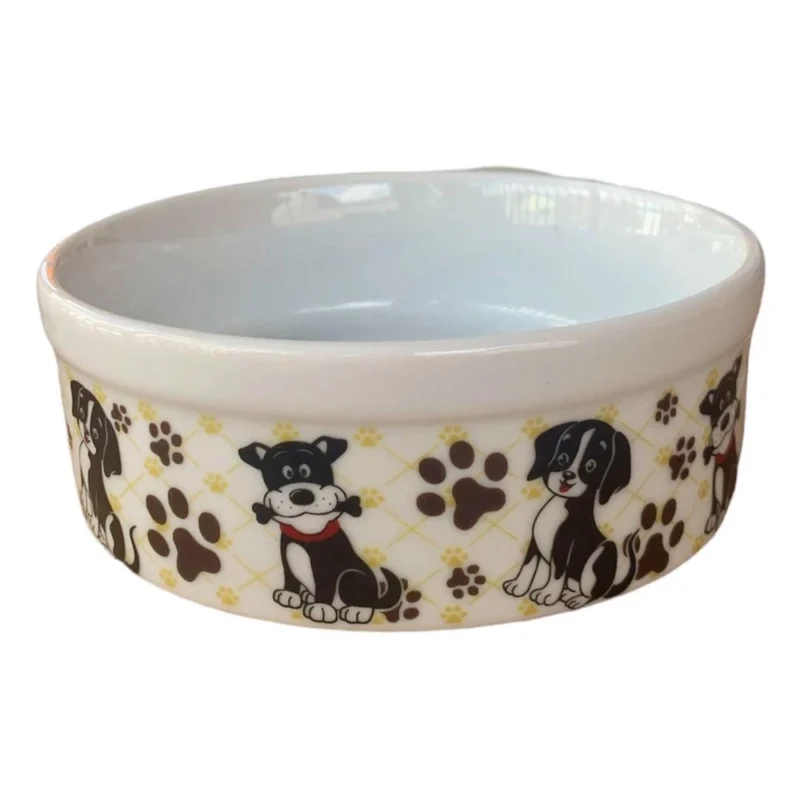 Comedouro/Bebedouro Para Cães e Gatos Porcelana 600ml