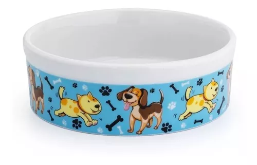 Comedouro/Bebedouro Para Cães Porcelana 600ml