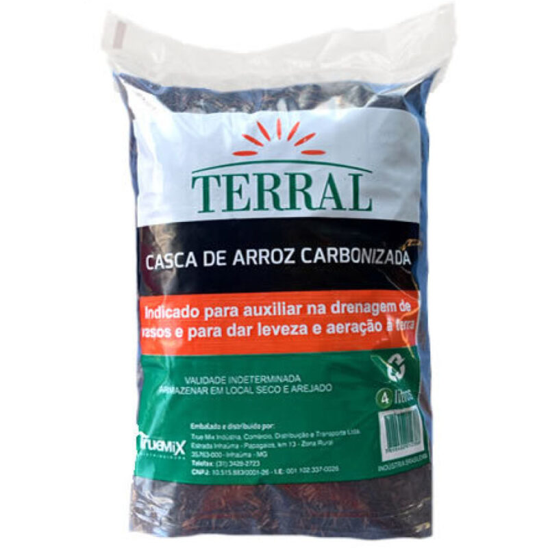 Casca de Arroz Carbonizada