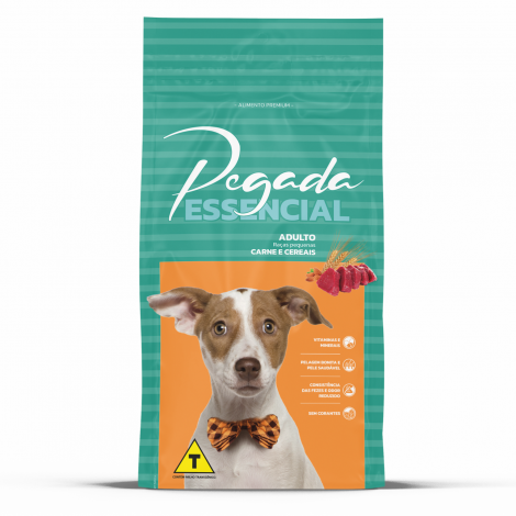 Pegada adulto raças pequenas.