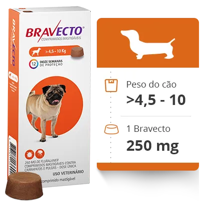 Bravecto de 4,5 a 10kg