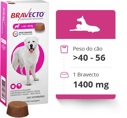 Bravecto peso 40 - 56kg