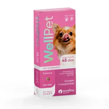 Contra pulgas e carrapatos.