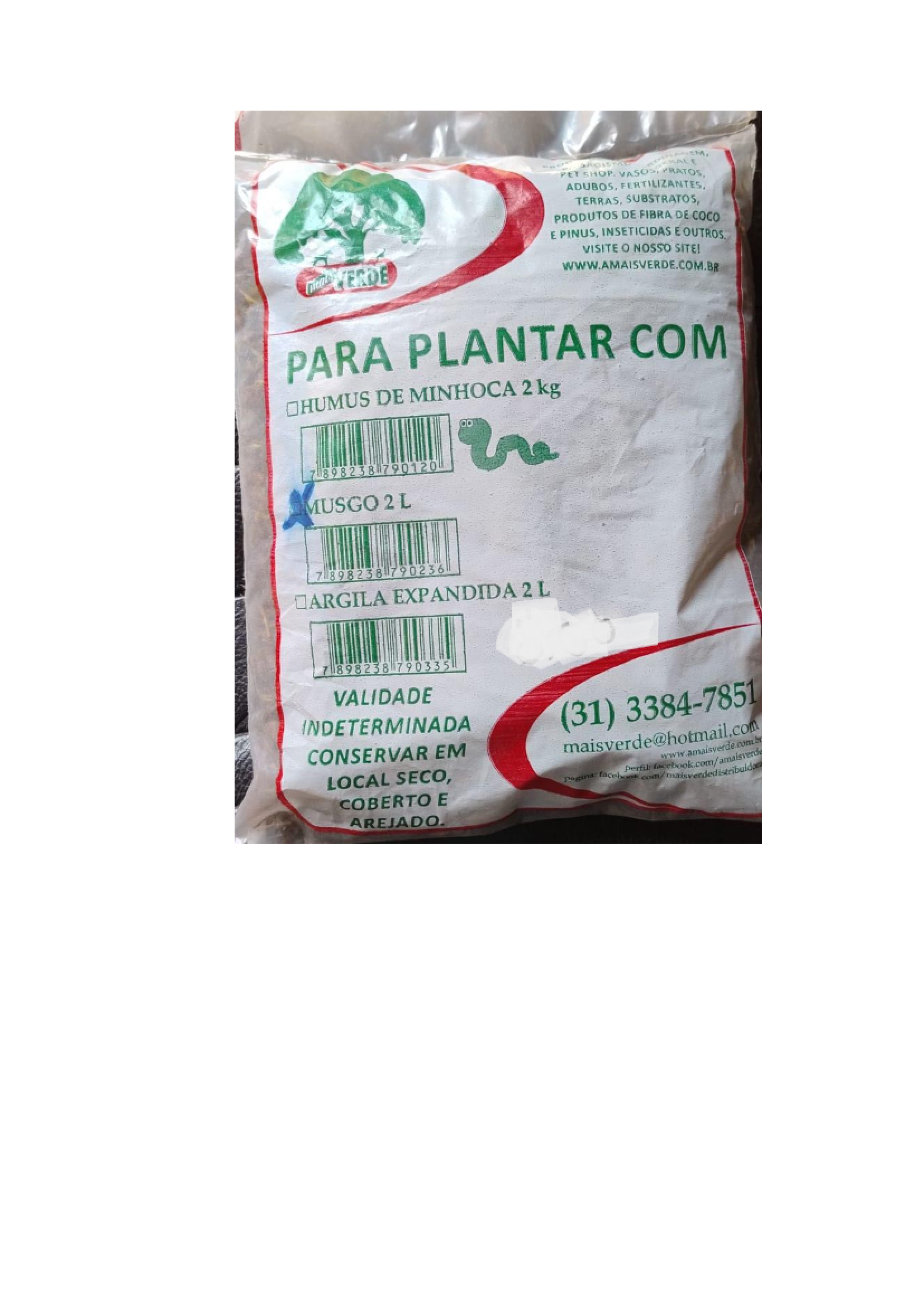 Musgo para plantas.
