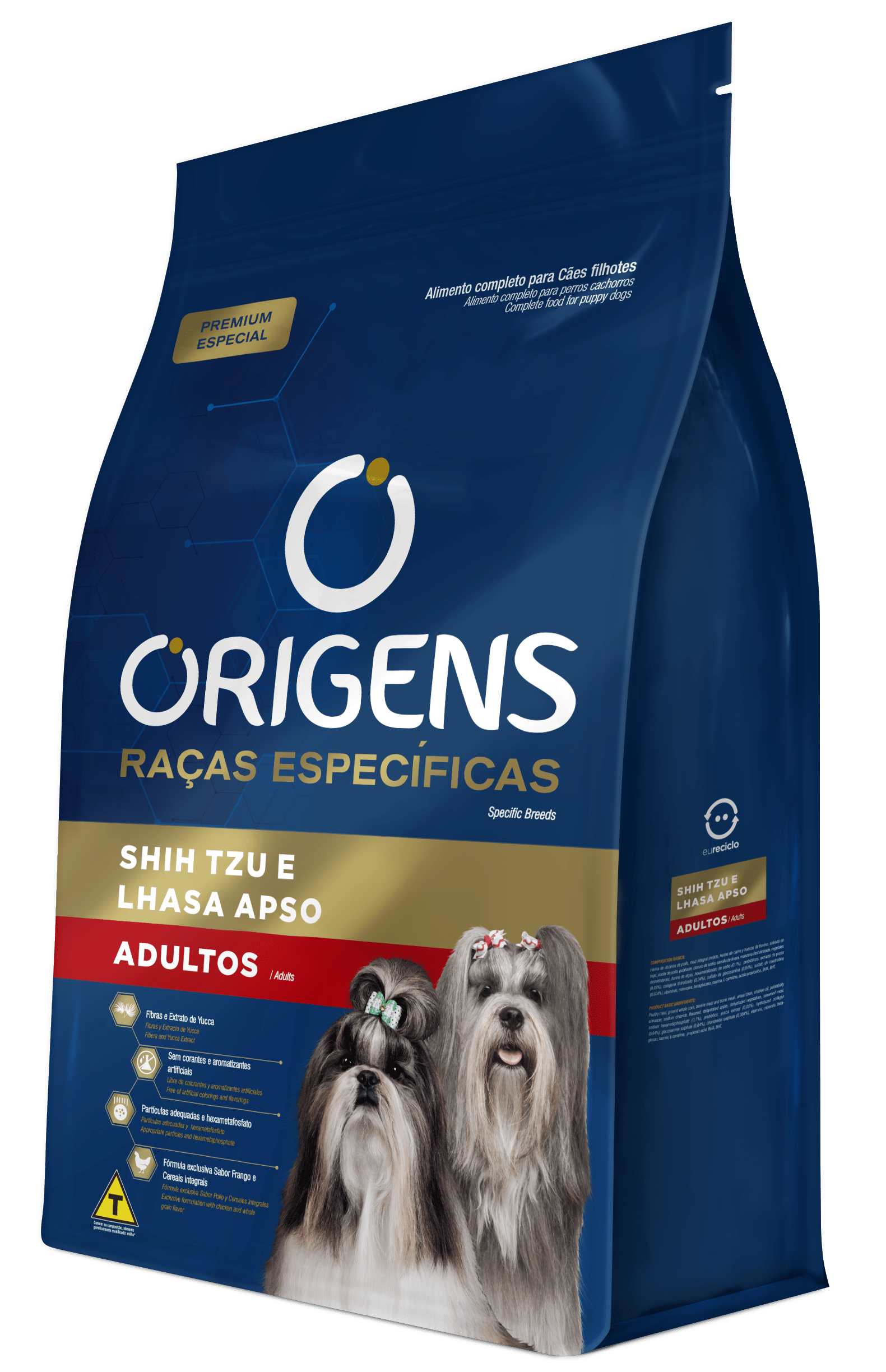 Origens Raças Específicas Shih tzu e Lhasa Apso Adultos 3kg
